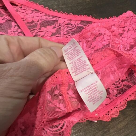 Vintage Rare VICTORIA'S SECRET very sexy high waist thong string neon pink 2014 - Picture 14 of 16
